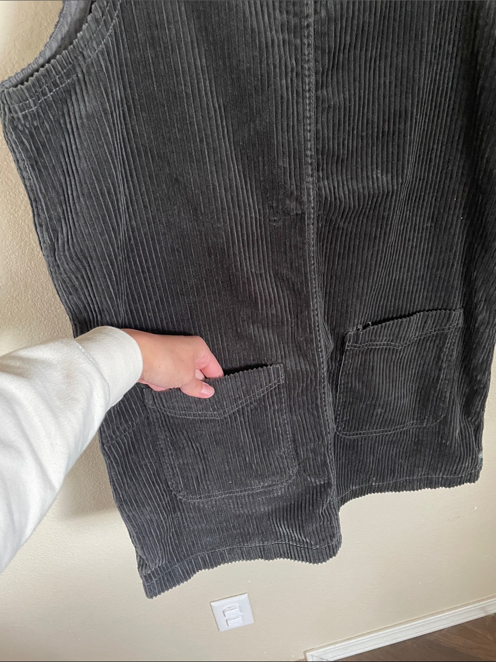 Toad&Co Del Rey Jumper M Corduroy Pinafore Dress Green Organic Cotton Granola - Picture 8 of 12